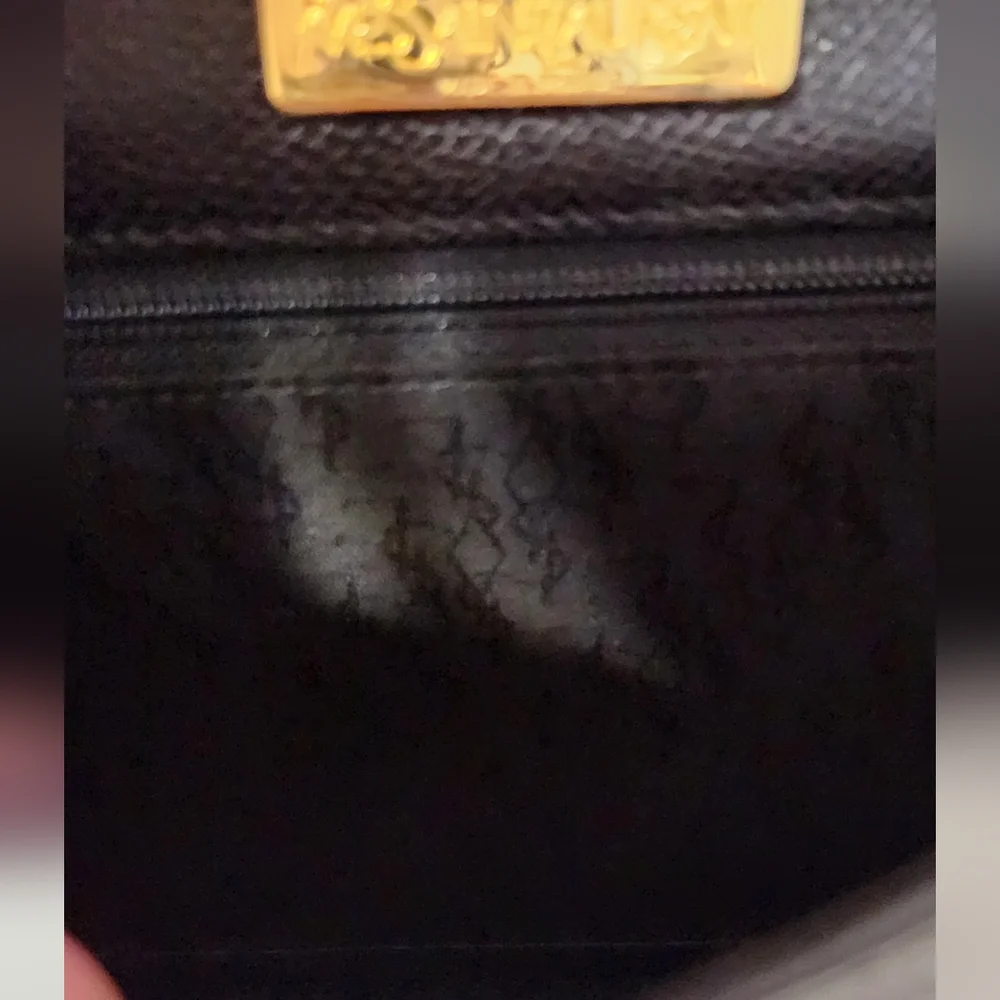 Classic Black Envelope Crossbody Bag with Gold Accent - Picture 6 of 11